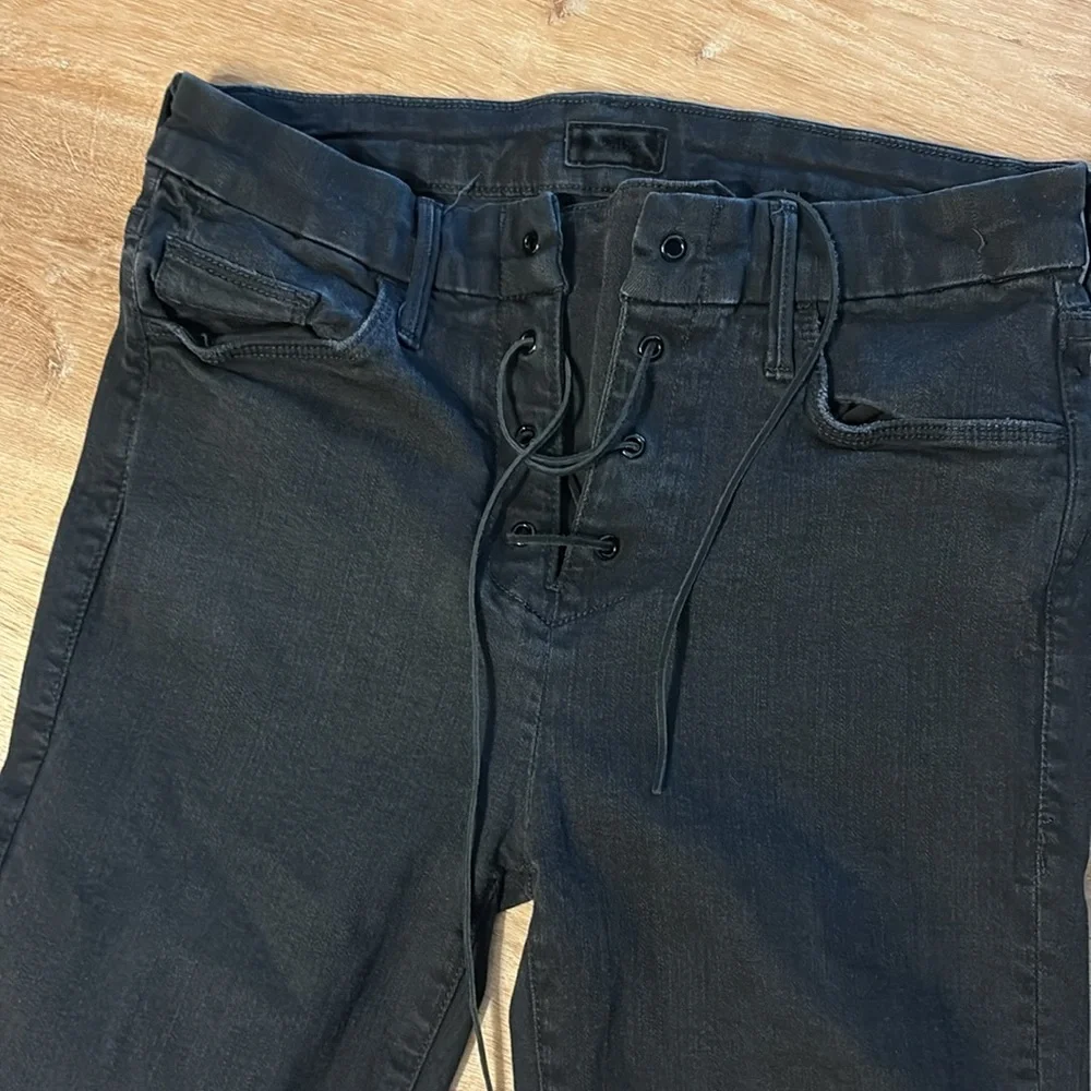 Mother black lace up jeans - Picture 2 of 9